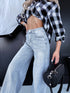 Gray denim pants "URBAN" T395-3